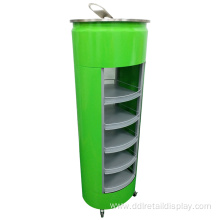 Fancy juice container drink stand-up display